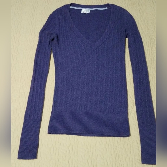 Kaisley Deep V ribbed knit sweater Size L - Picture 2 of 6